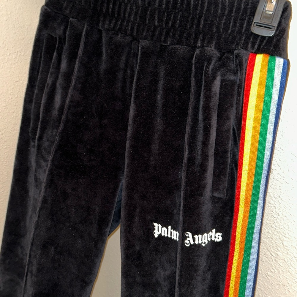 Palm angles velour track pants, multicolor Xs